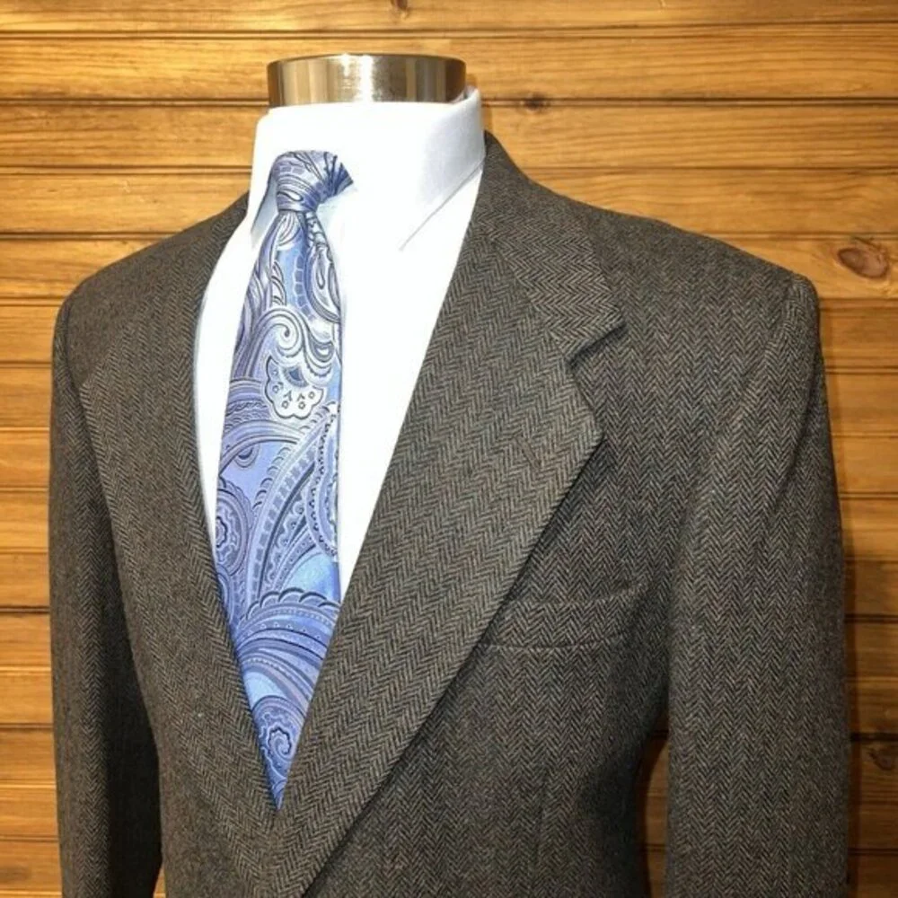 Vintage Farah Mens Blazer Sport Coat Casual 2 Button Jacket Size 44L Tweed Suits